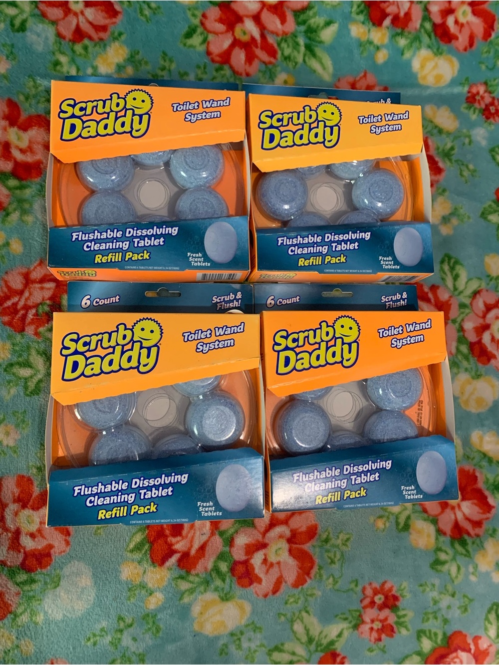 Scrub Daddy Toilet Wand System Refill Pack 6 Count X 4